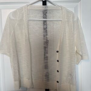 SHEIN Cream Button-Up Cardigan